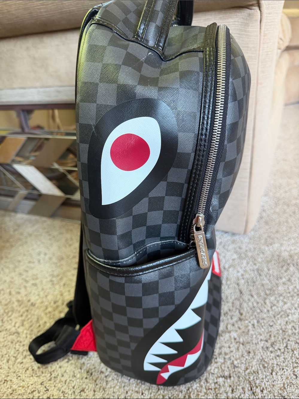 SPRAYGROUND CHECKERED SHARK IN PARIS BACKPACK - Picture 4 of 10